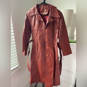Fox Noor Brown Leather Coat